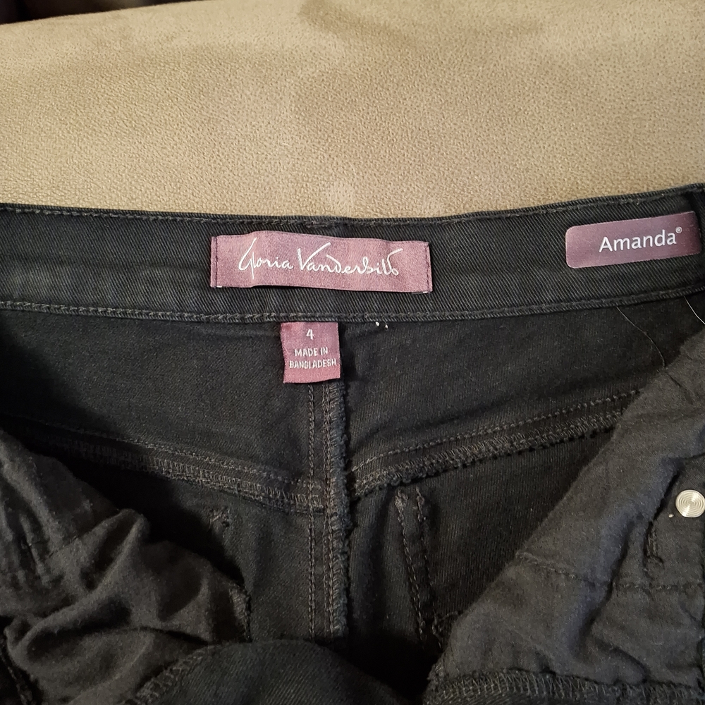 Gloria Vanderbilt Classic Black Jeans
